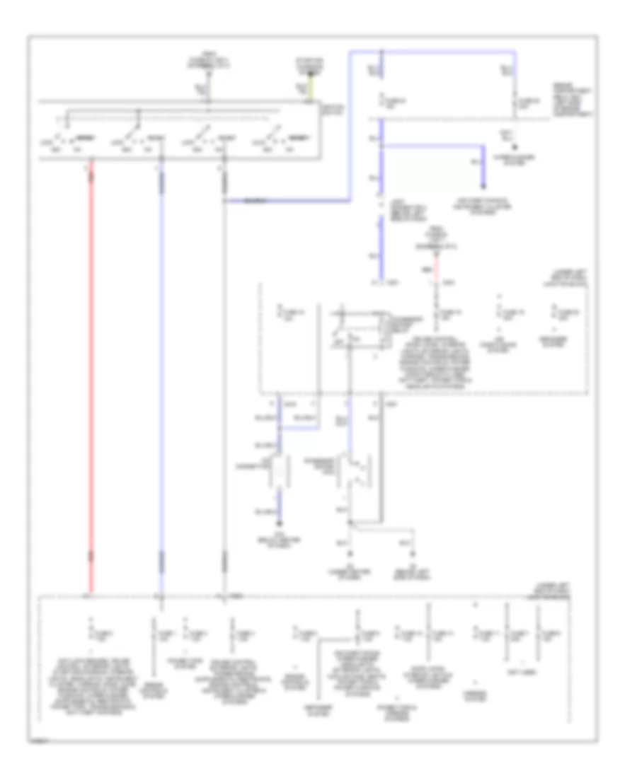 Power Distribution Wiring Diagram 2 of 2 for Mitsubishi Eclipse GS 2009