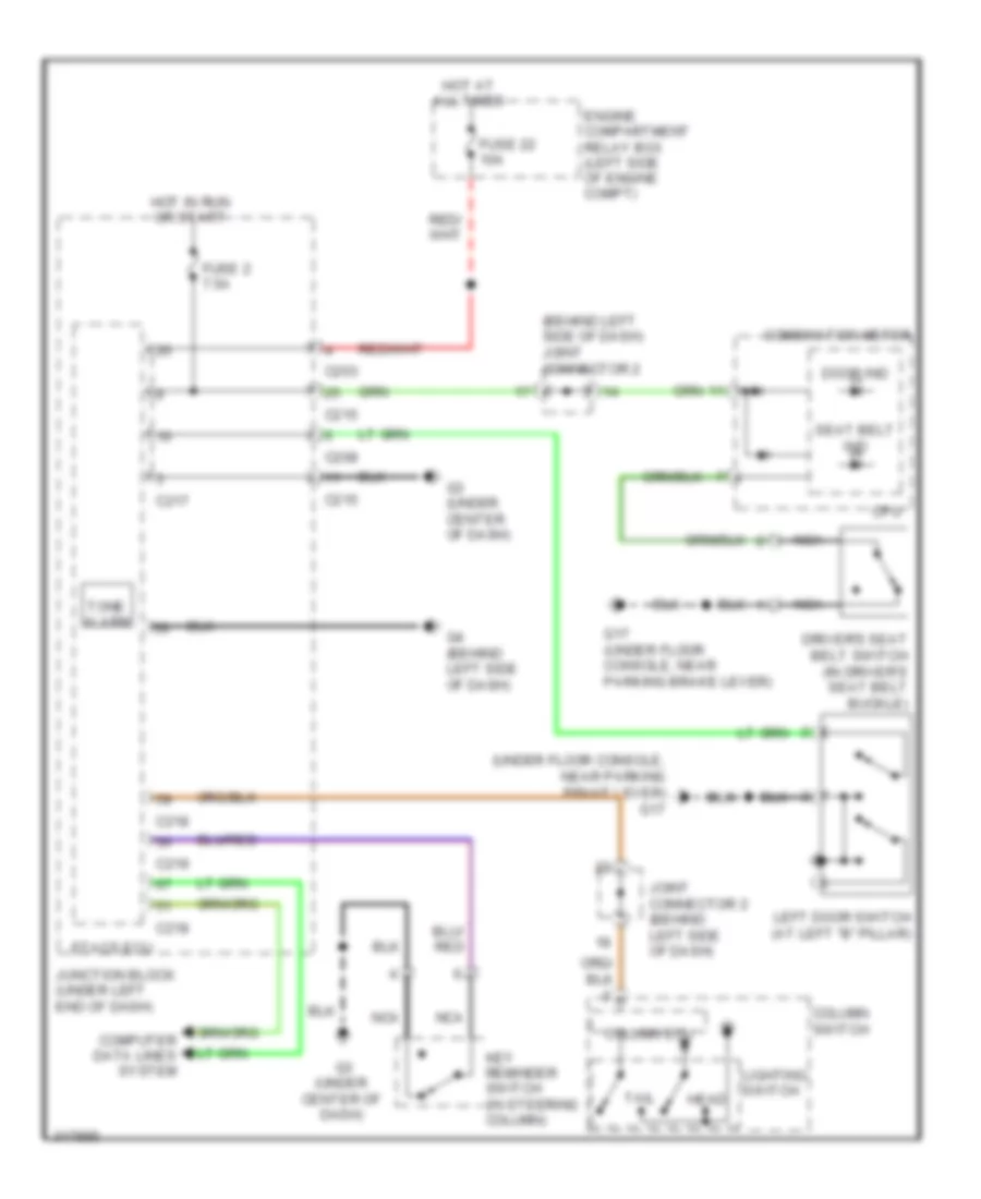 Chime Wiring Diagram for Mitsubishi Eclipse GS 2009