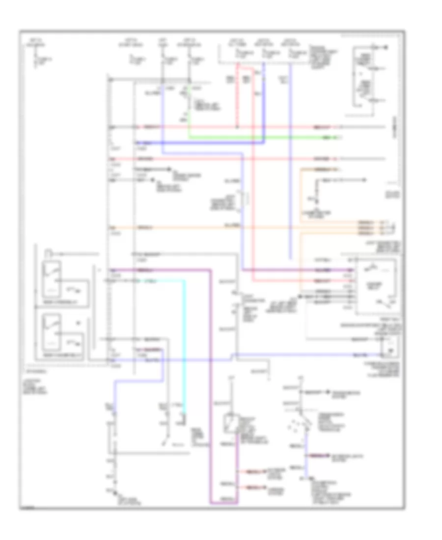 Электросхема заднего стеклоочистителя дворника и омывателя для Mitsubishi Eclipse GS 2009