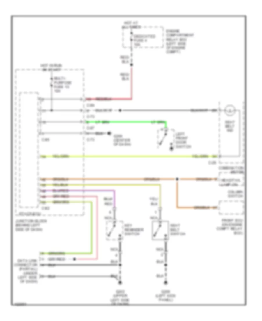 Warning System Wiring Diagrams for Mitsubishi Galant DE 2000