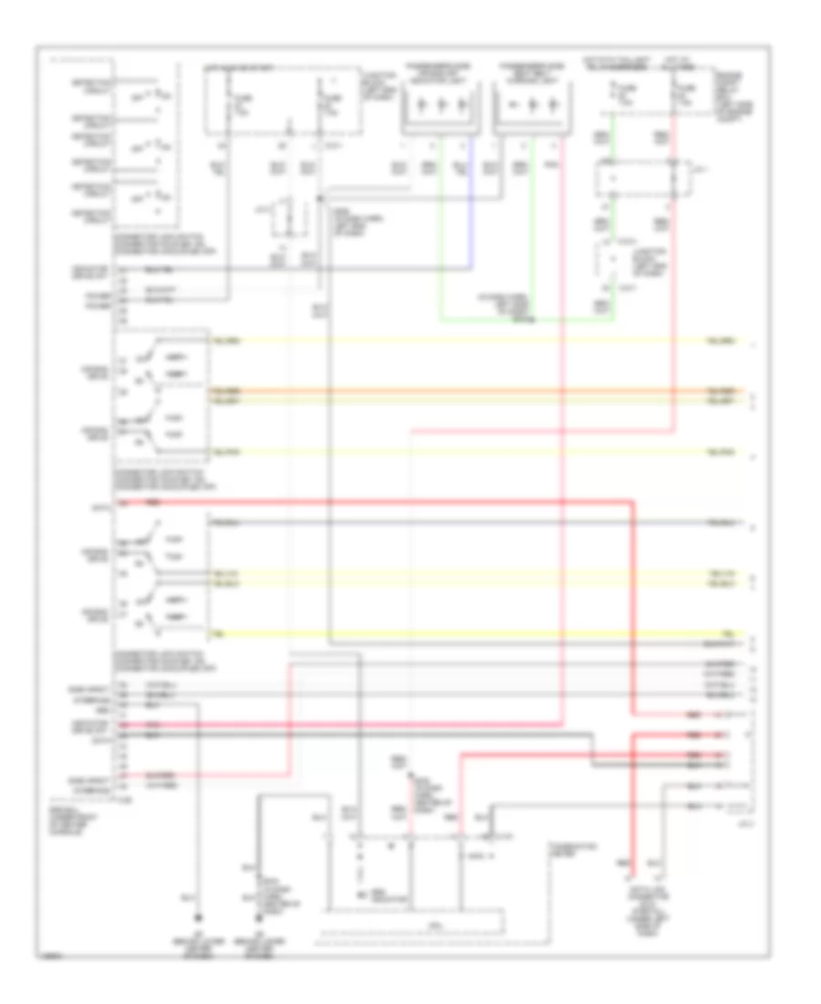 Supplemental Restraints Wiring Diagram 1 of 3 for Mitsubishi Endeavor LS 2004
