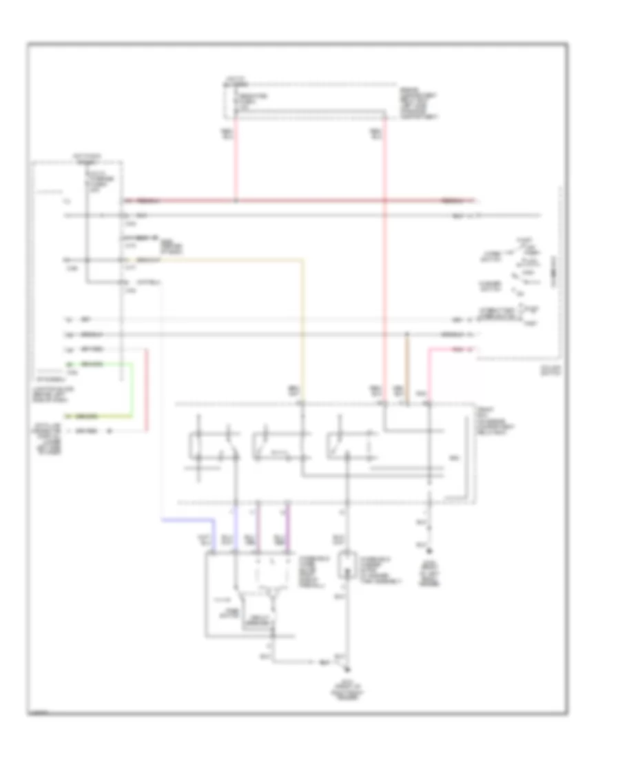 Электросхема стеклоочистителя, дворников и омывателя для Mitsubishi Galant ES 2000