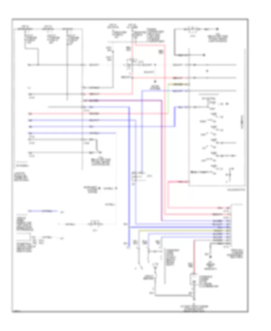 Электросхема передних стеклоочистителей дворников и омывателя лобового стекла для Mitsubishi Eclipse Spyder GTS 2005