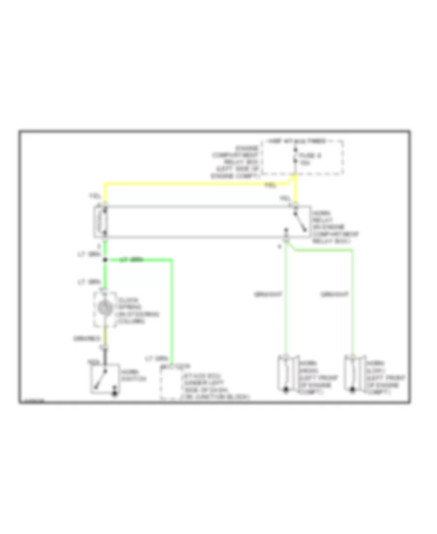 Horn Wiring Diagram for Mitsubishi Eclipse Spyder GS 2009