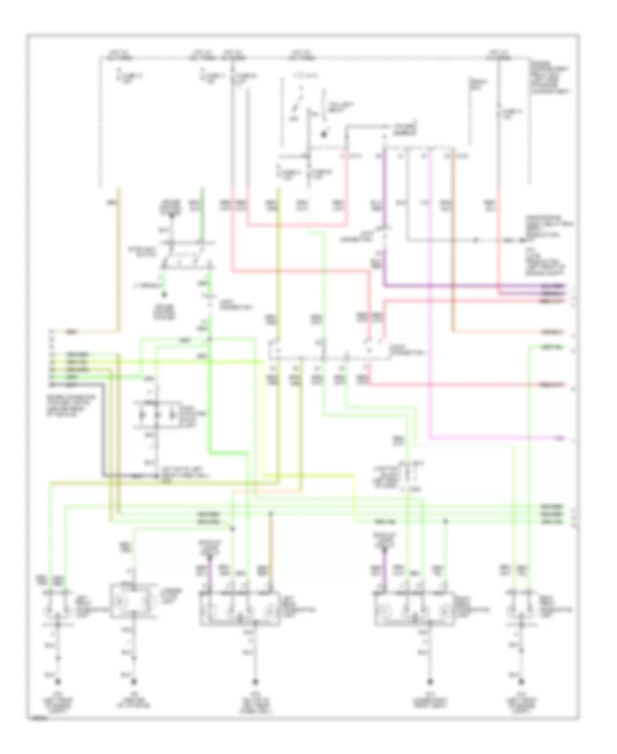 Exterior Lamps Wiring Diagram (1 of 2) for Mitsubishi Endeavor XLS 2004