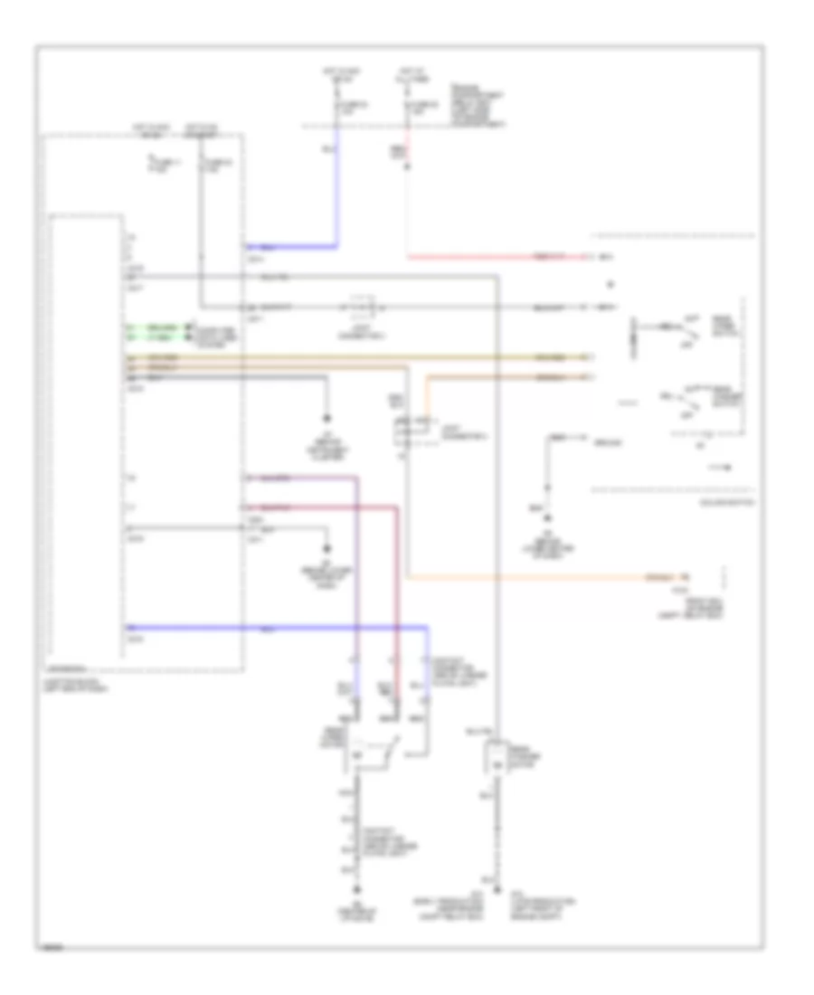 Электросхема заднего стеклоочистителя и омывателя стекла для Mitsubishi Endeavor XLS 2004