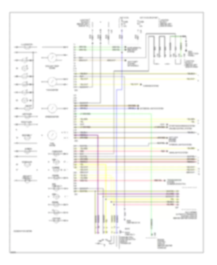 Instrument Cluster Wiring Diagram 1 of 2 for Mitsubishi Galant LS 1995