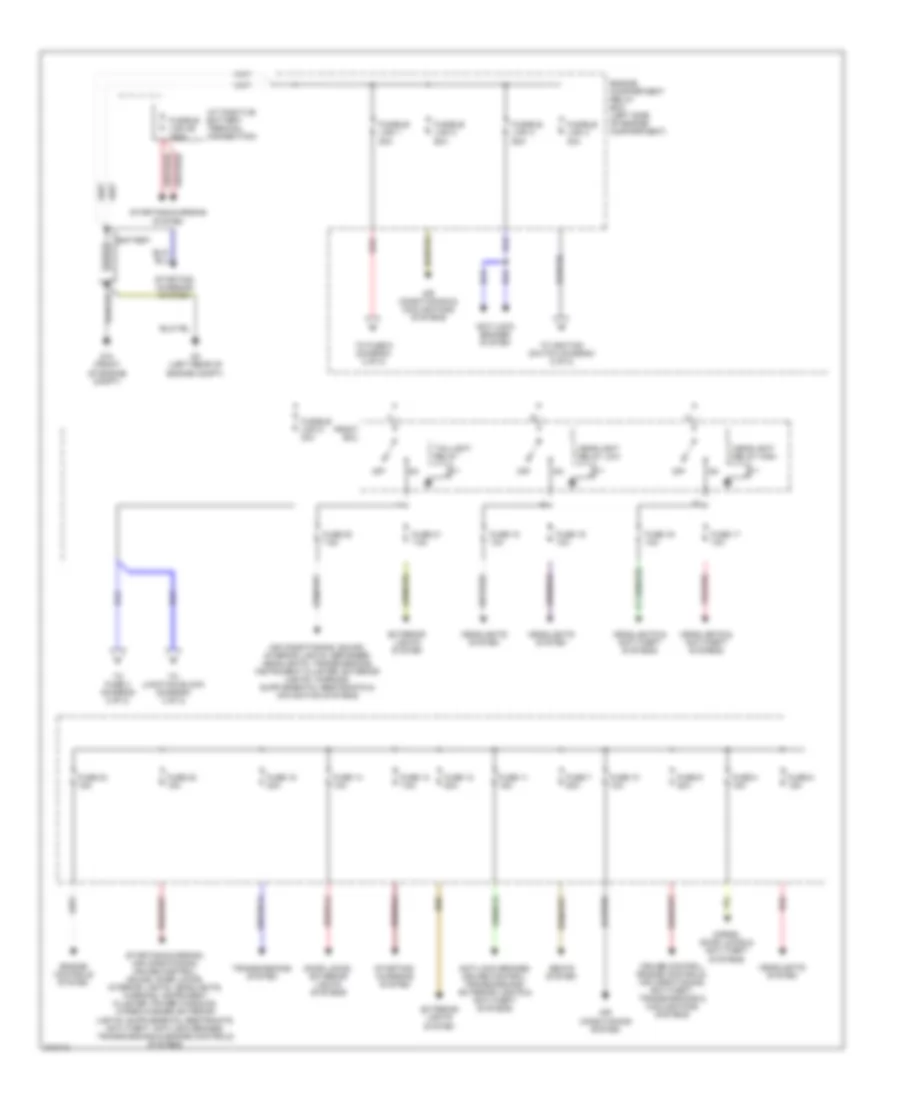 Power Distribution Wiring Diagram 1 of 2 for Mitsubishi Endeavor Limited 2005