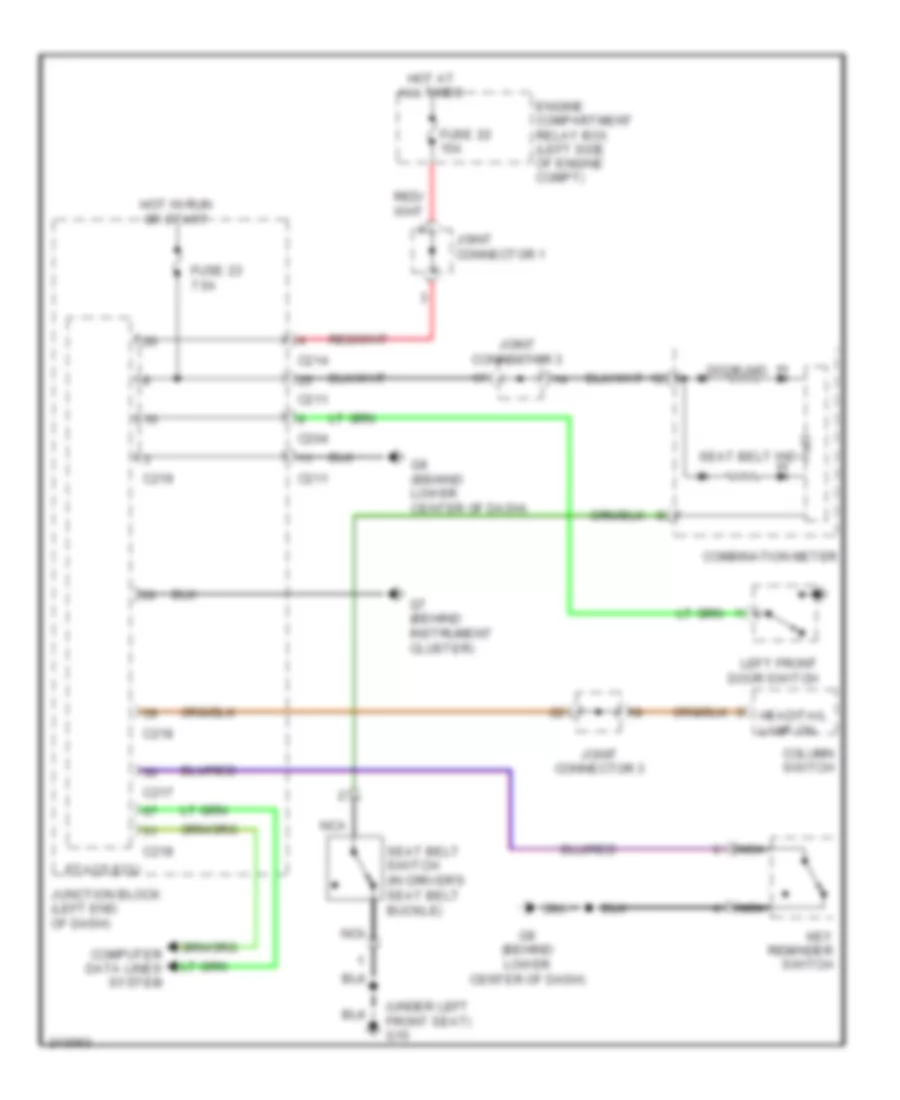 Chime Wiring Diagram for Mitsubishi Endeavor Limited 2005