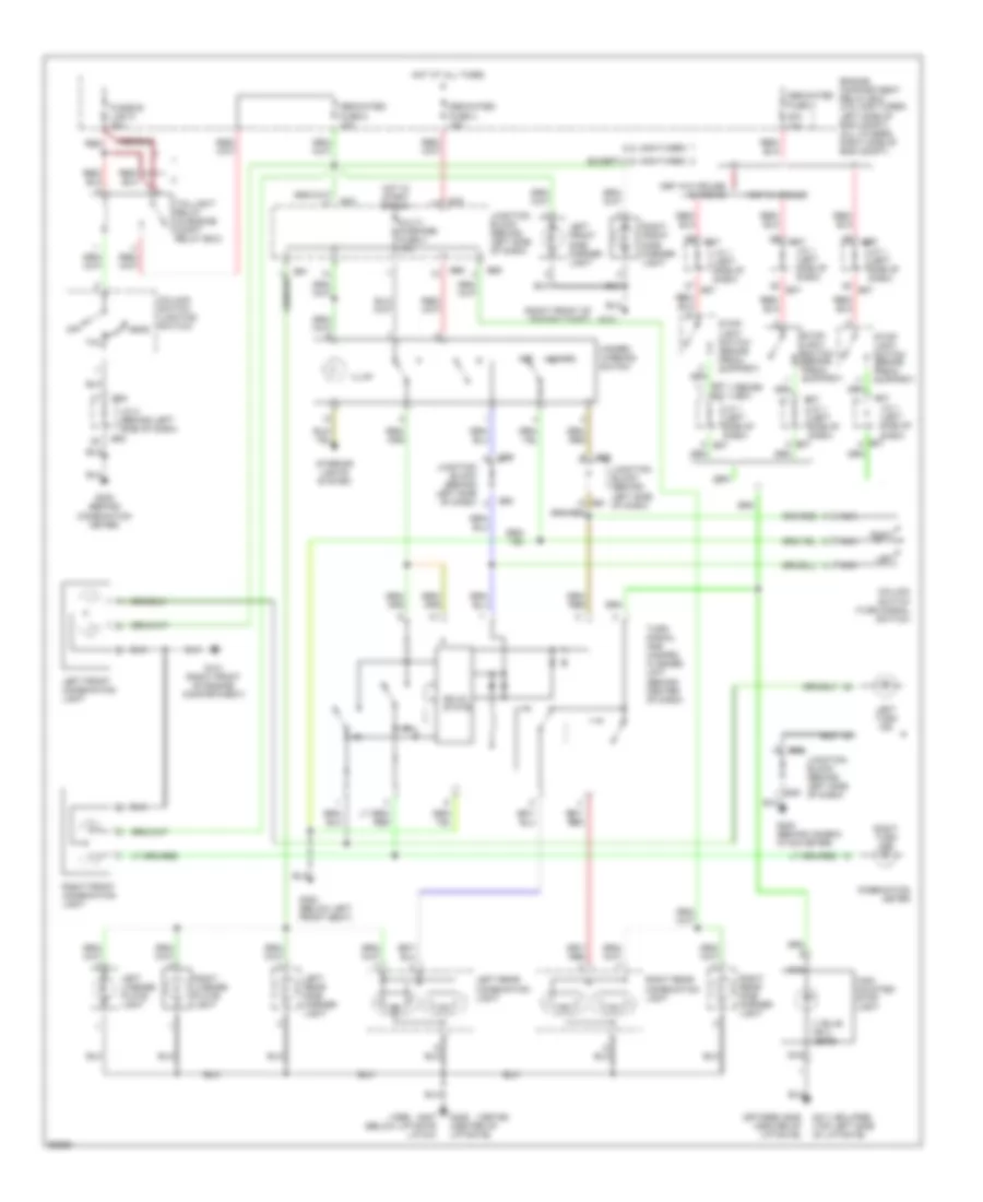 Exterior Lamps Wiring Diagram for Mitsubishi Eclipse GS T 1997