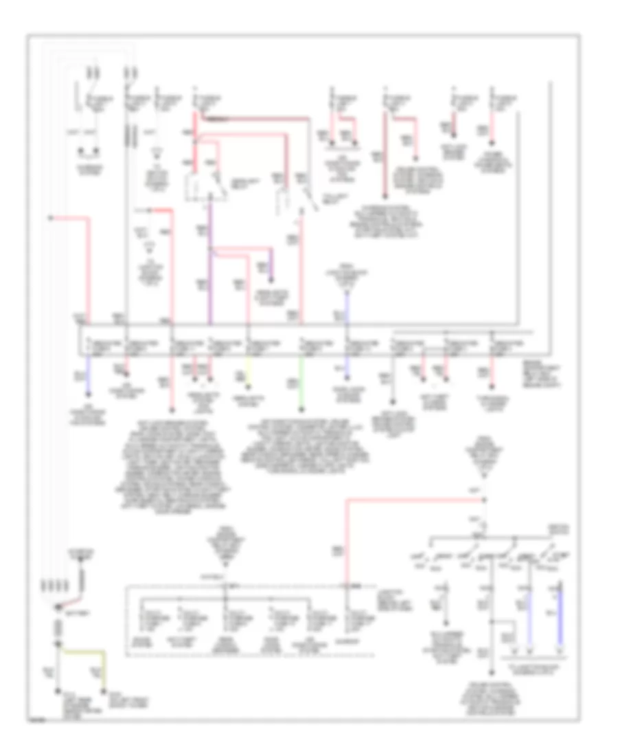 2.0L, Power Distribution Wiring Diagram (1 of 2) for Mitsubishi Eclipse GS-T 1997