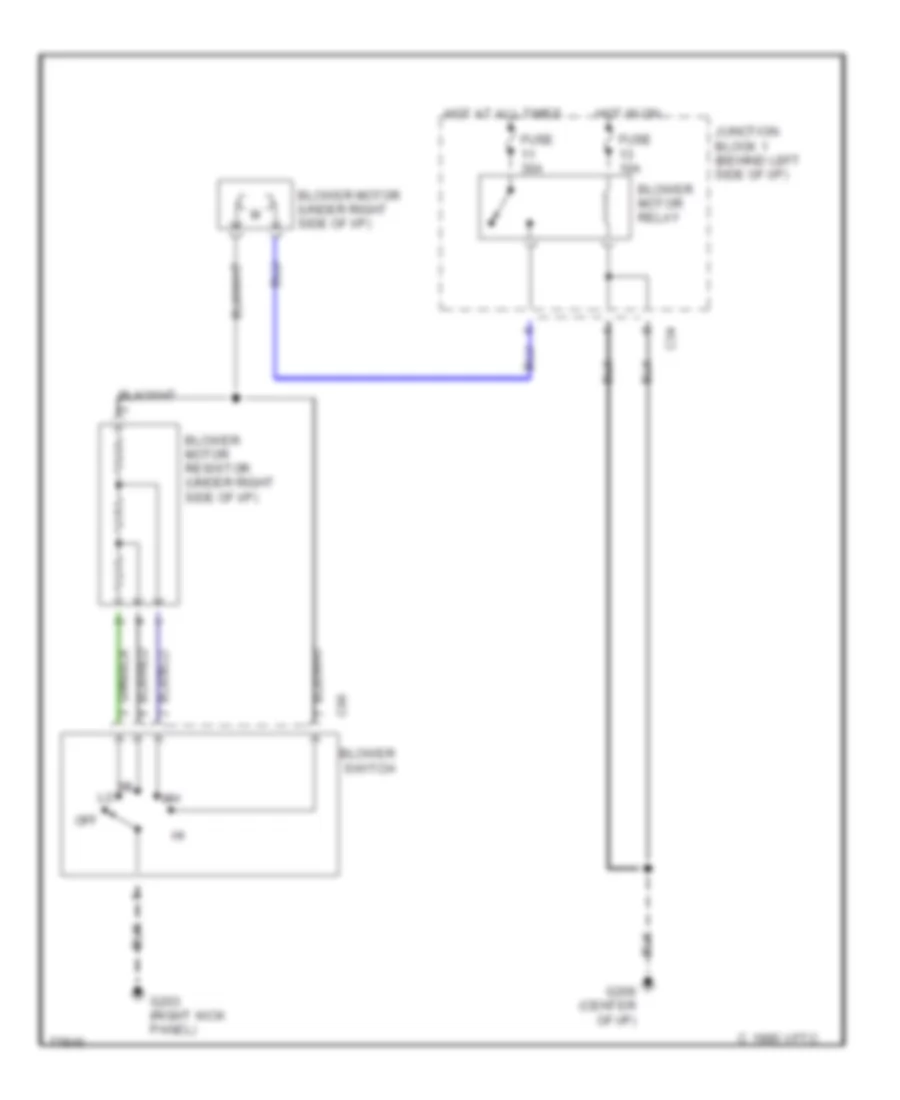 Heater Wiring Diagram for Mitsubishi Galant S 1995