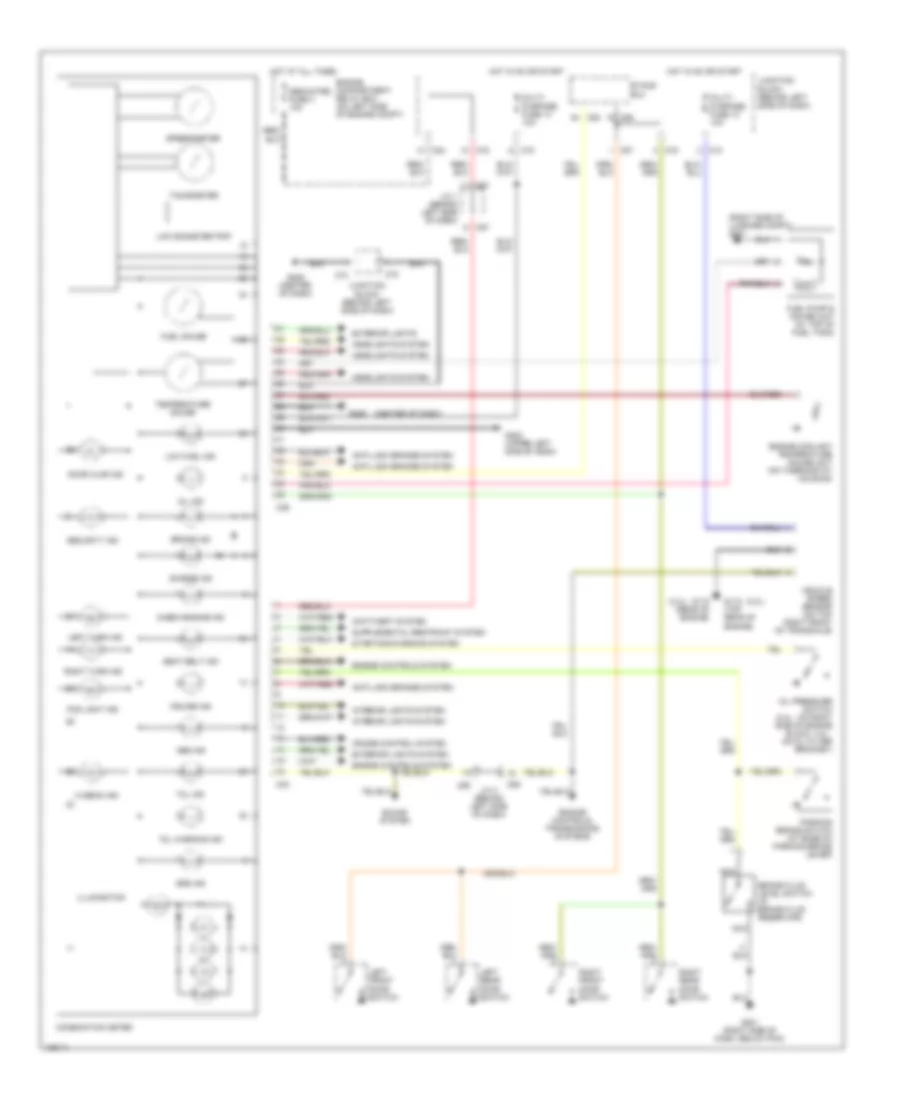 Instrument Cluster Wiring Diagram for Mitsubishi Galant LS 2000