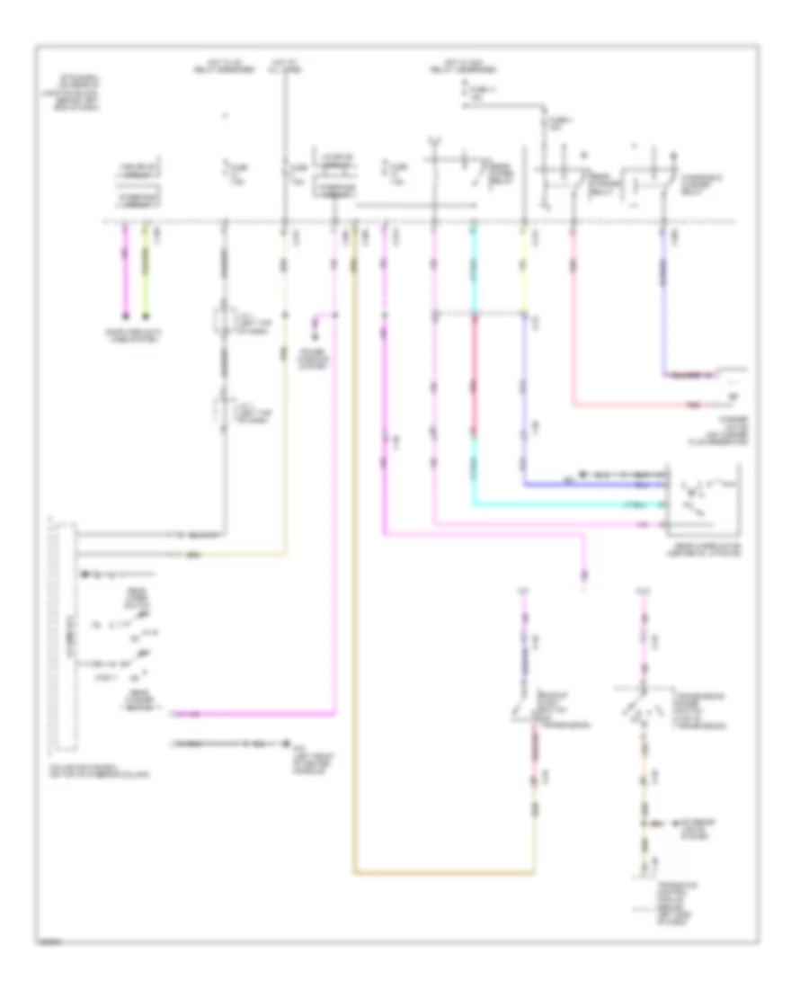 Электросхема заднего стеклоочистителя дворника и омывателя для Mitsubishi Lancer ES 2013