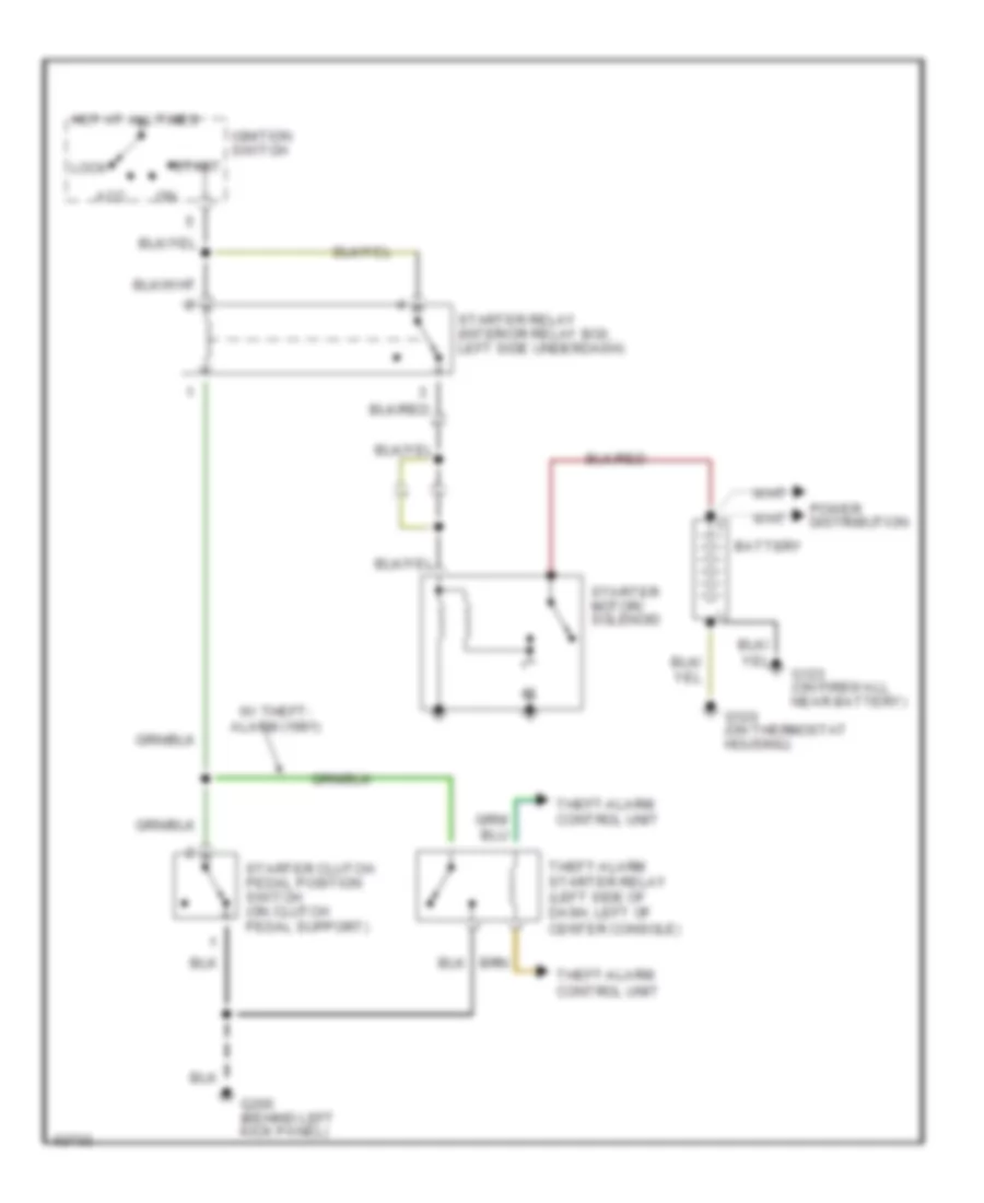 Starting Wiring Diagram, MT for Mitsubishi Eclipse 1993