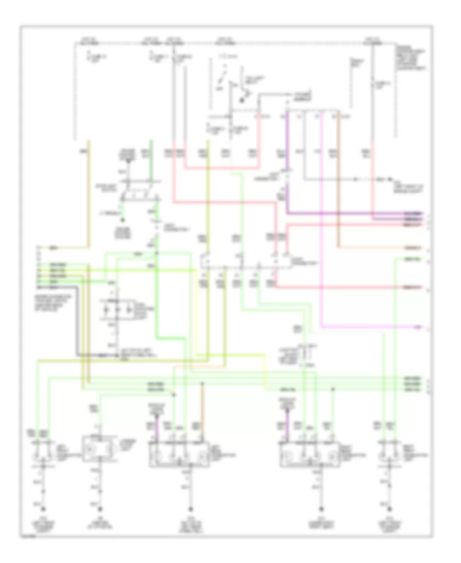 Exterior Lamps Wiring Diagram (1 of 2) for Mitsubishi Endeavor XLS 2005