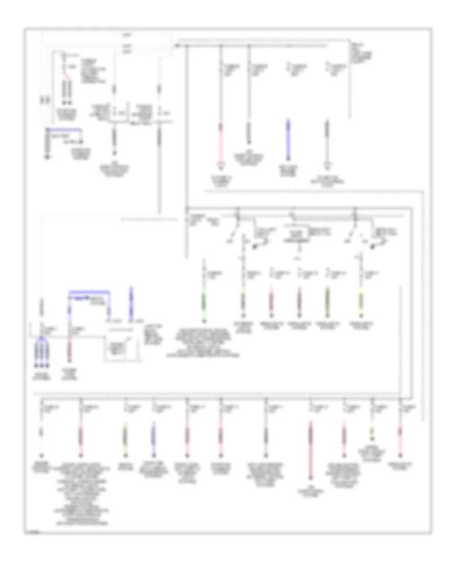 Power Distribution Wiring Diagram 1 of 2 for Mitsubishi Galant Ralliart 2009