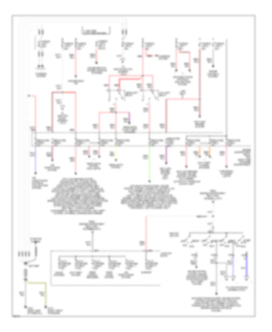 2.4L, Power Distribution Wiring Diagram (1 of 2) for Mitsubishi Eclipse GSX 1997