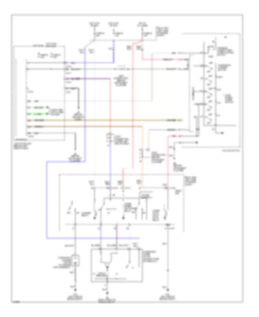Электросхема стеклоочистителя, дворников и омывателя для Mitsubishi Galant Sport 2009