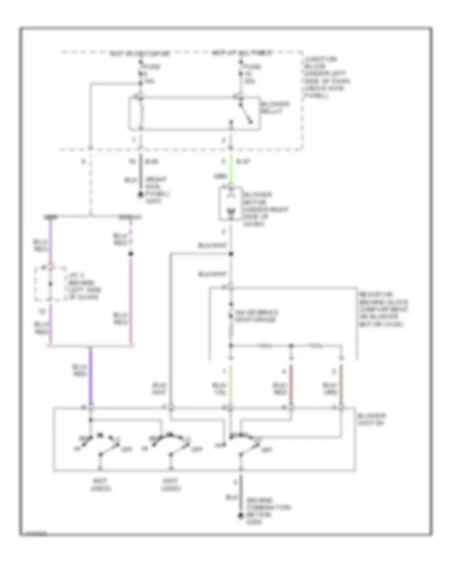 Heater Wiring Diagram for Mitsubishi Mirage LS 2000