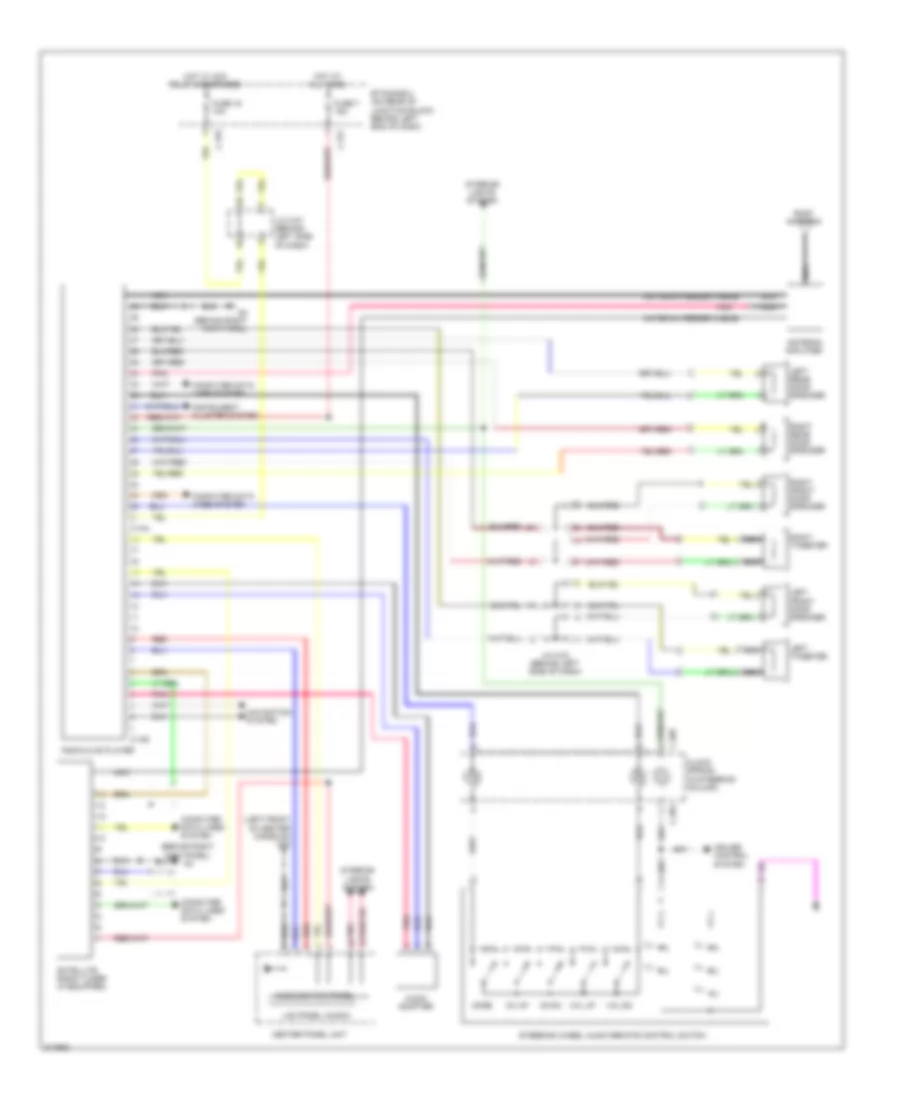 Radio Wiring Diagram, without Multi-Communication System without Amplifier for Mitsubishi Lancer DE 2009