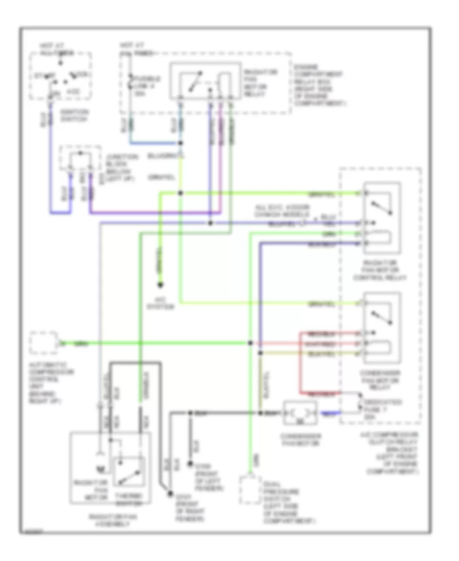 1 5L Cooling Fan Wiring Diagram for Mitsubishi Mirage S 1995