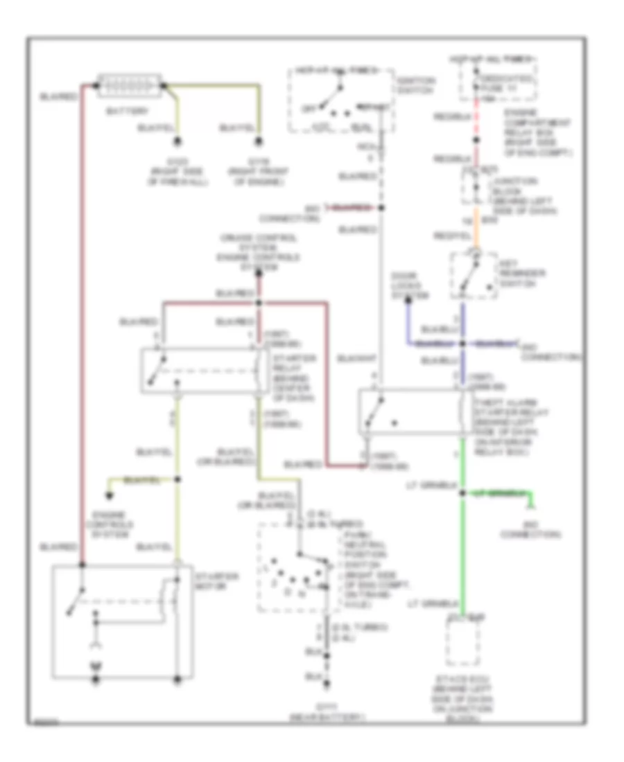 2 0L Turbo Starting Wiring Diagram A T with Anti Theft for Mitsubishi Eclipse Spyder GS 1997
