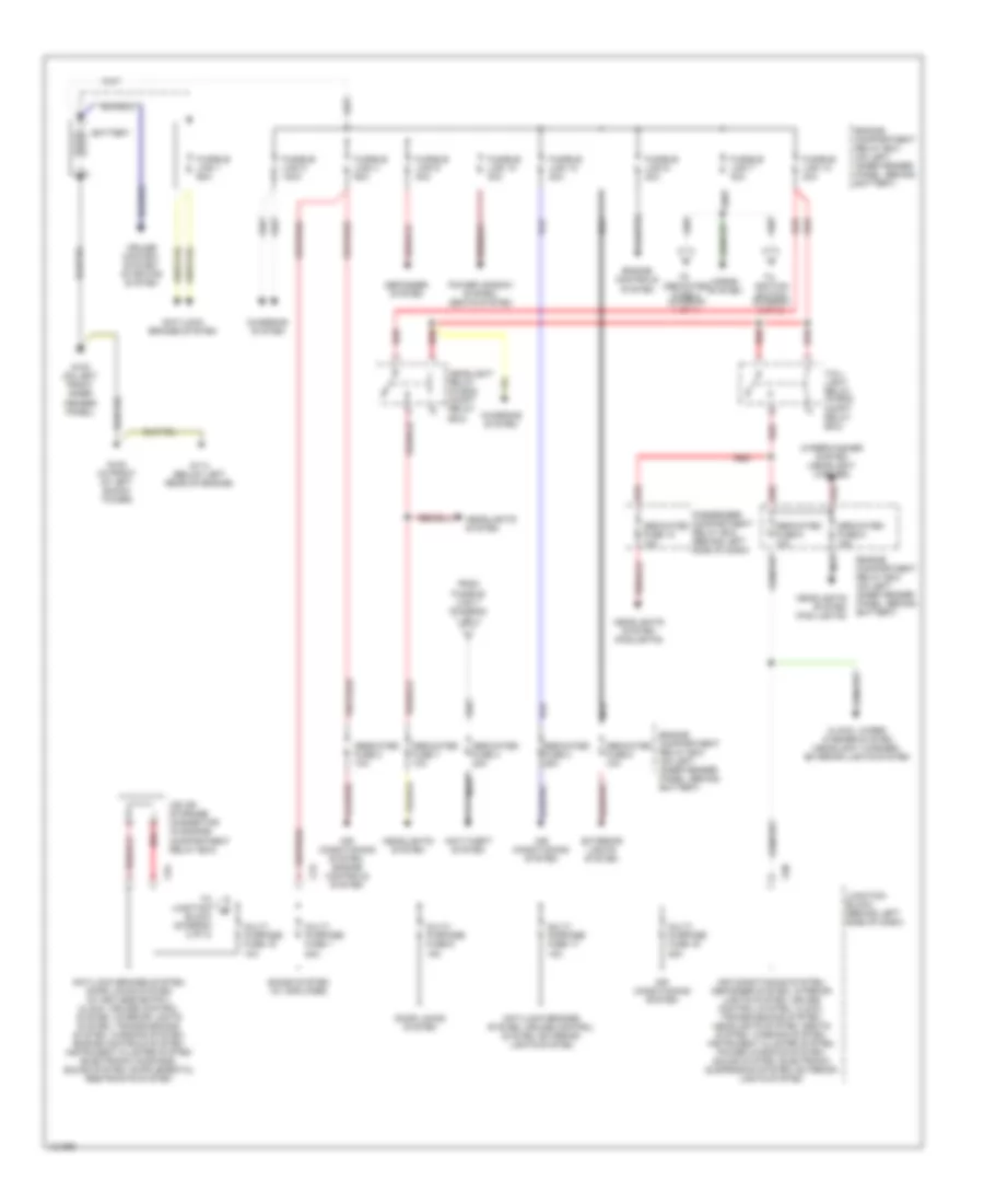 Power Distribution Wiring Diagram 1 of 2 for Mitsubishi Montero 2000
