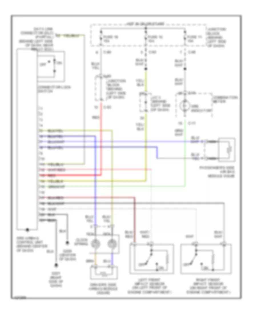 Supplemental Restraint Wiring Diagram for Mitsubishi Montero 2000