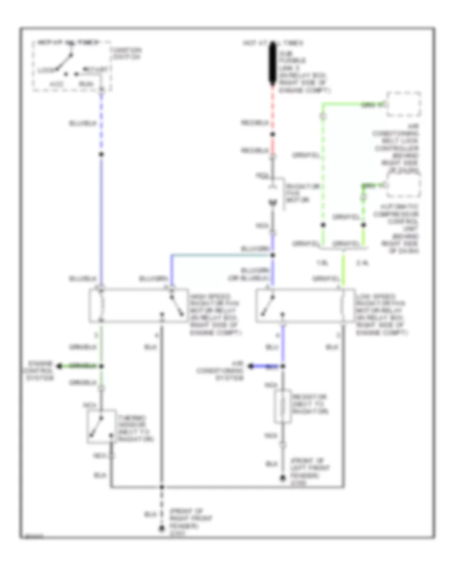 Cooling Fan Wiring Diagram for Mitsubishi Expo LRV 1993