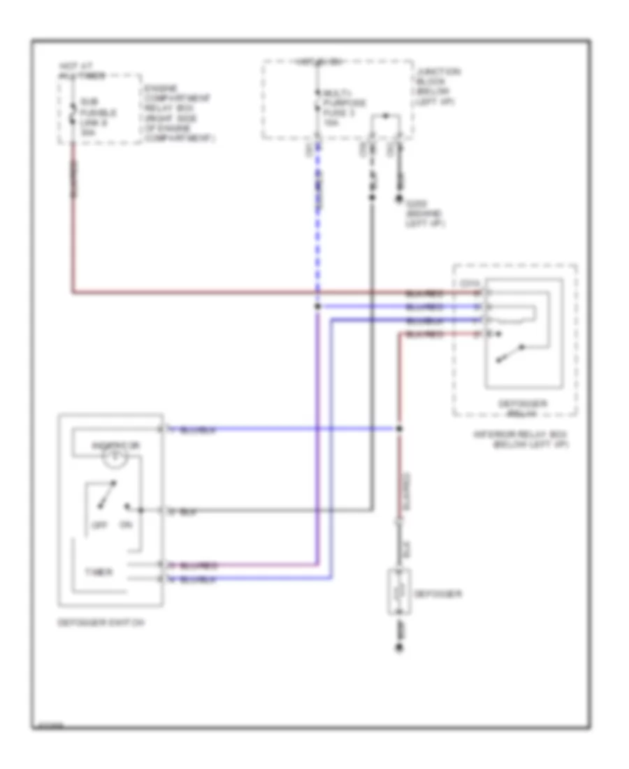 Defogger Wiring Diagram for Mitsubishi Expo Discovery V 1993