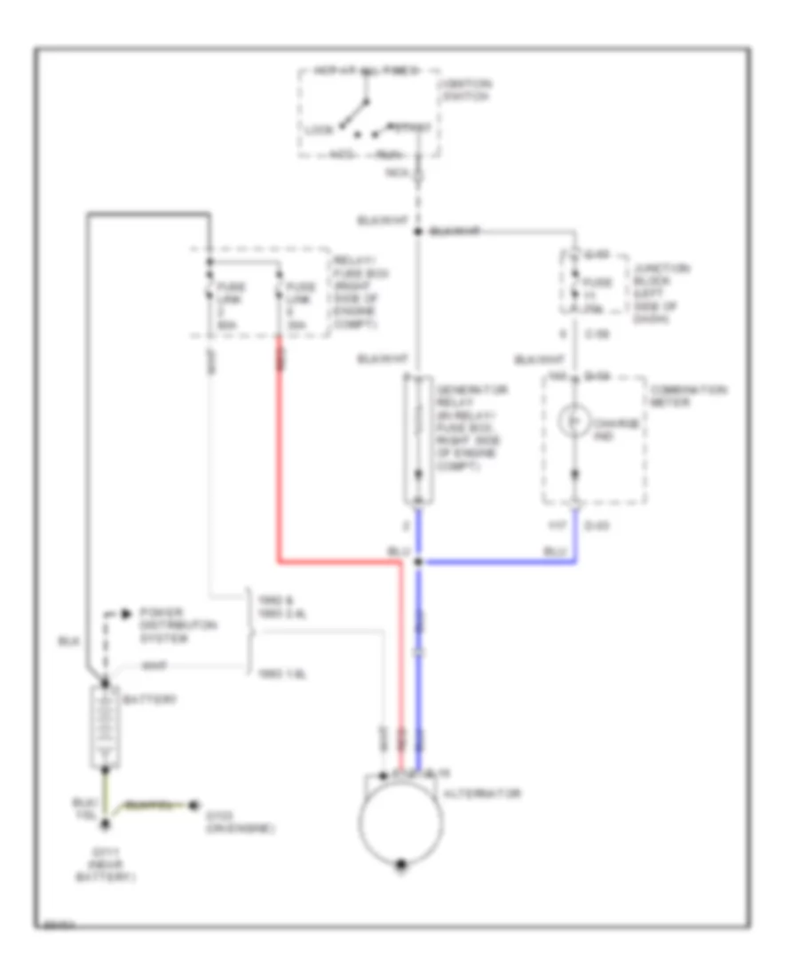 Charging Wiring Diagram for Mitsubishi Expo Discovery V 1993