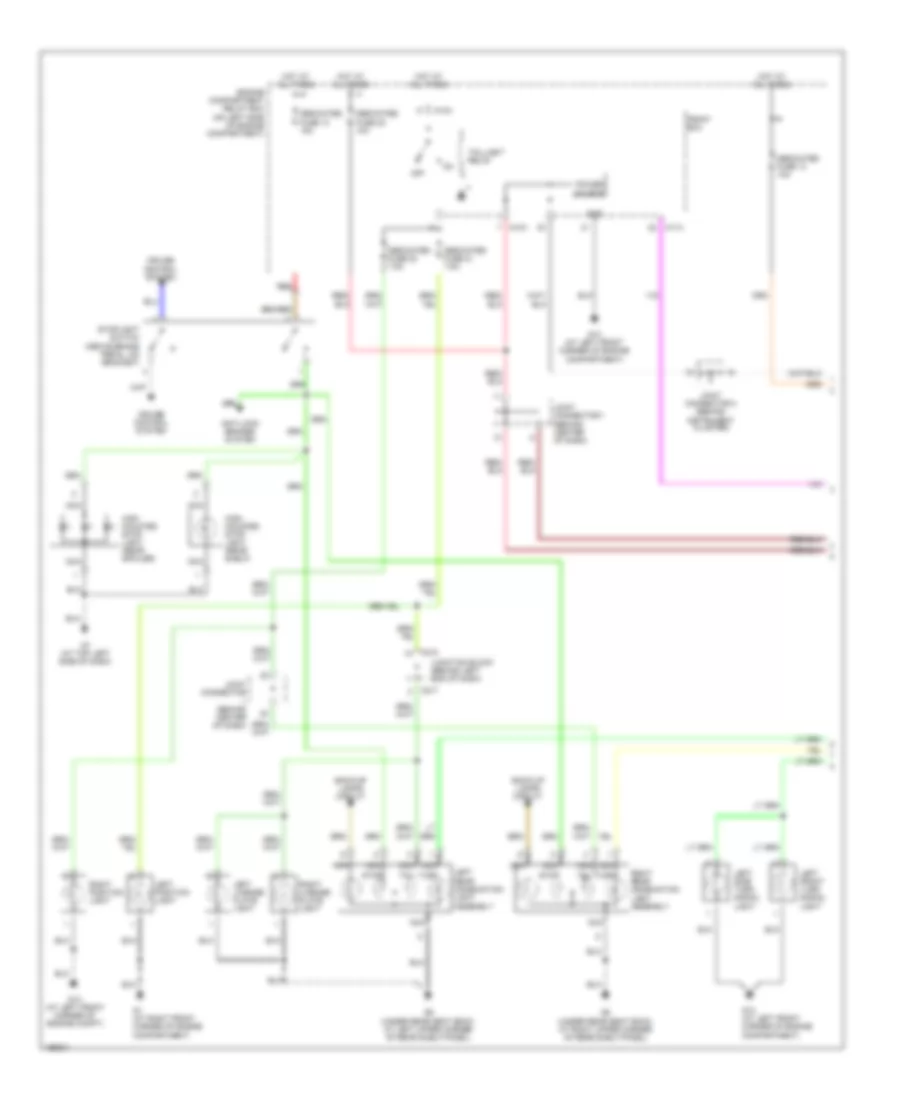 Exterior Lamps Wiring Diagram Except Wagon or Evolution 1 of 2 for Mitsubishi Lancer ES 2004