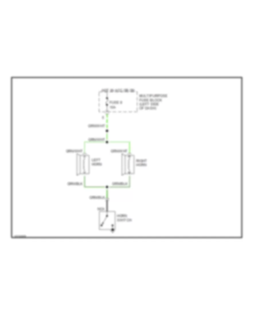 Horn Wiring Diagram for Mitsubishi Galant GS 1990