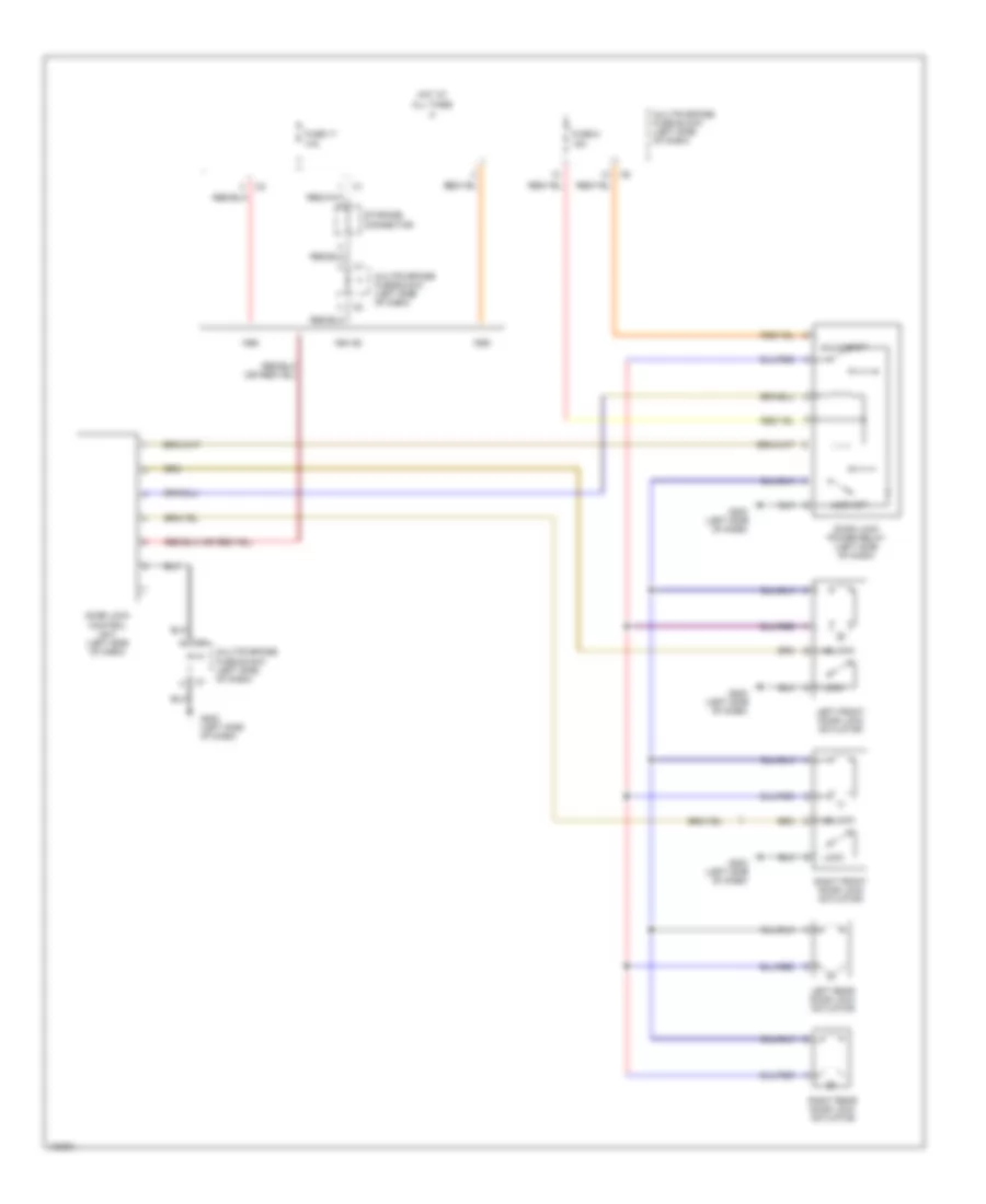 2.0L, Power Door Lock Wiring Diagram, without ETACS Unit for Mitsubishi Galant GS 1990