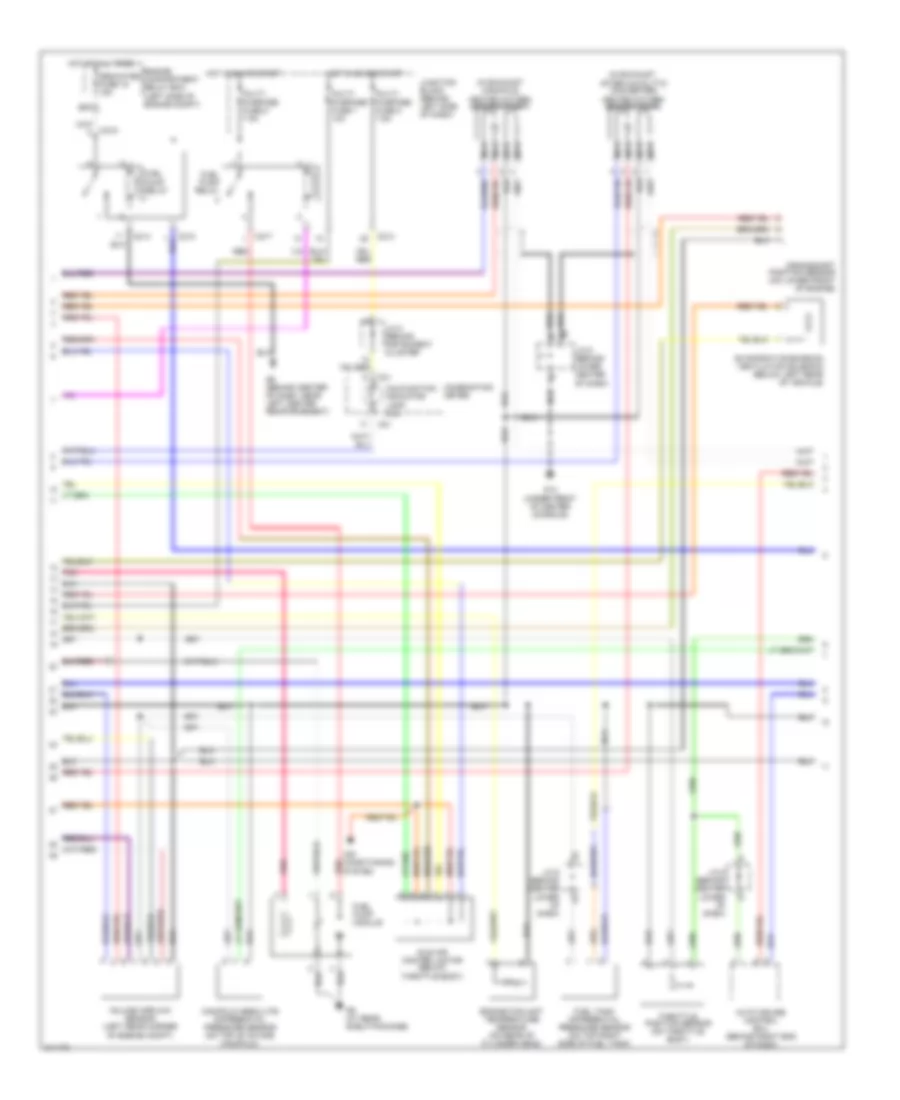 2.0L, Engine Performance Wiring Diagram, with AT (2 of 3) for Mitsubishi Lancer ES 2005