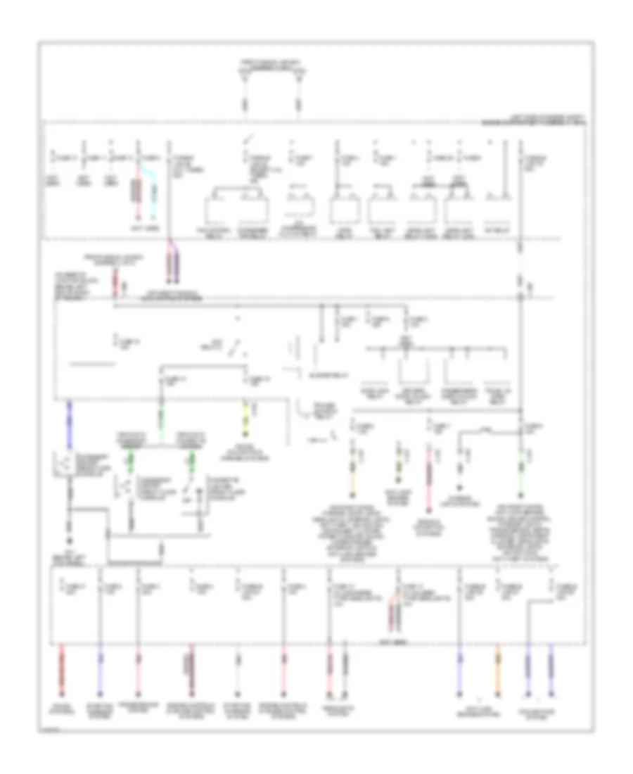 Power Distribution Wiring Diagram 2 of 2 for Mitsubishi Lancer Ralliart 2009