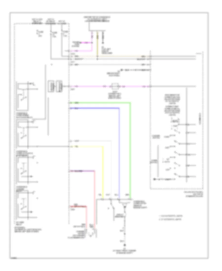 Электросхема стеклоочистителя, дворников и омывателя для Mitsubishi Lancer Ralliart 2009