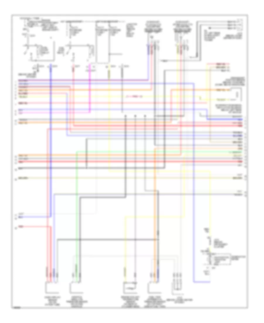 2.4L, Engine Performance Wiring Diagram, with MT (2 of 4) for Mitsubishi Lancer Evolution 2004