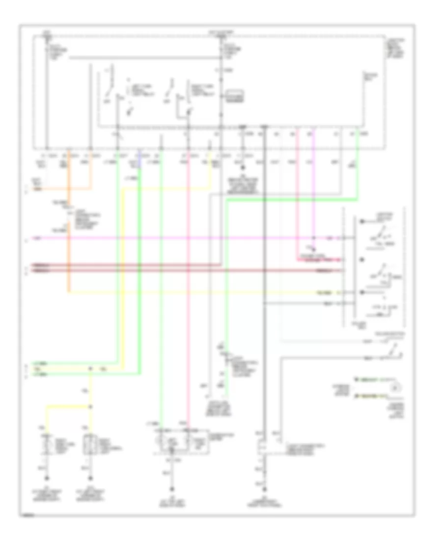 Exterior Lamps Wiring Diagram Except Wagon or Evolution 2 of 2 for Mitsubishi Lancer Evolution 2004