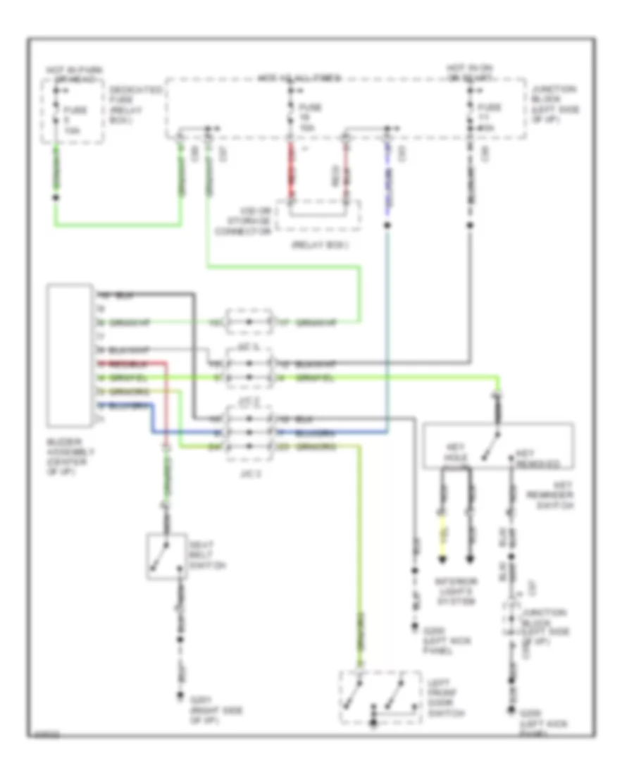 Warning System Wiring Diagrams for Mitsubishi Montero SR 1995