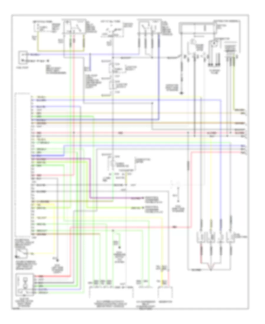 2.4L, Engine Performance Wiring Diagrams, Federal (1 of 2) for Mitsubishi Galant DE 1997