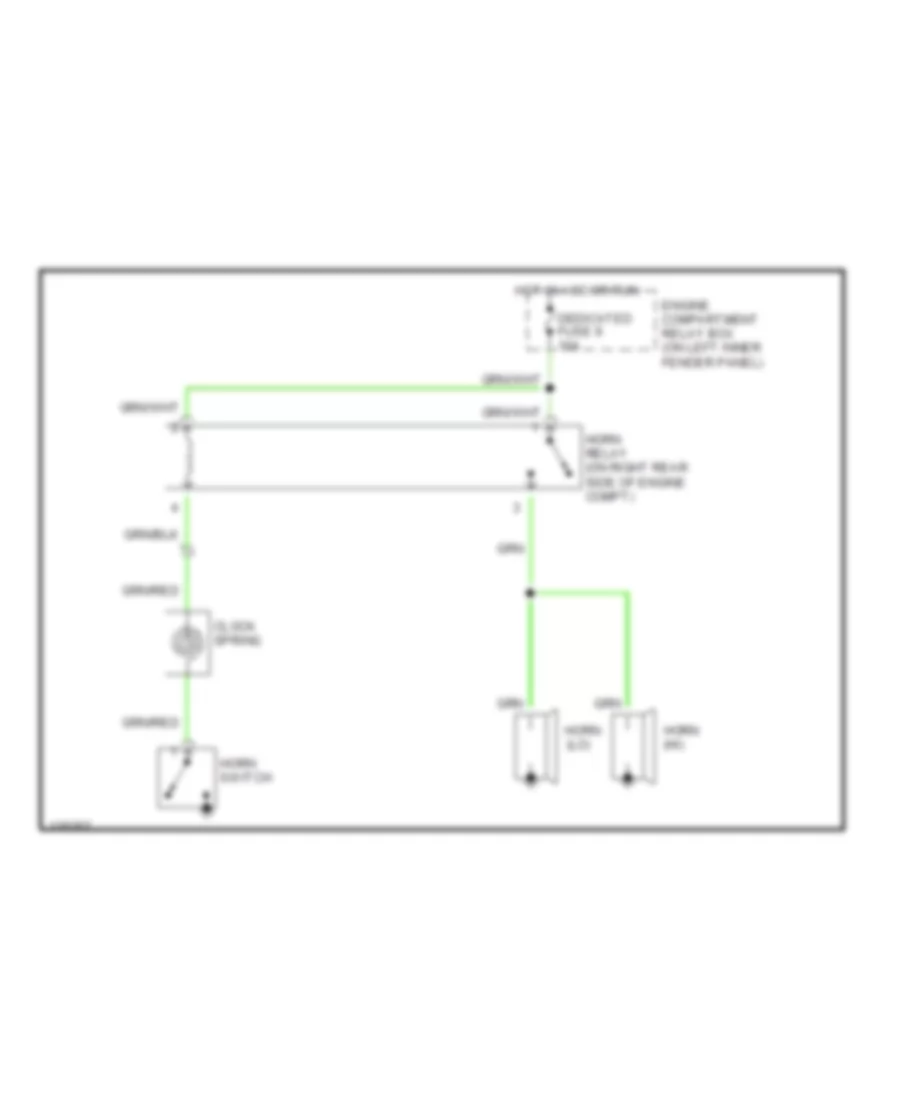 Horn Wiring Diagram for Mitsubishi Montero Sport Limited 2000