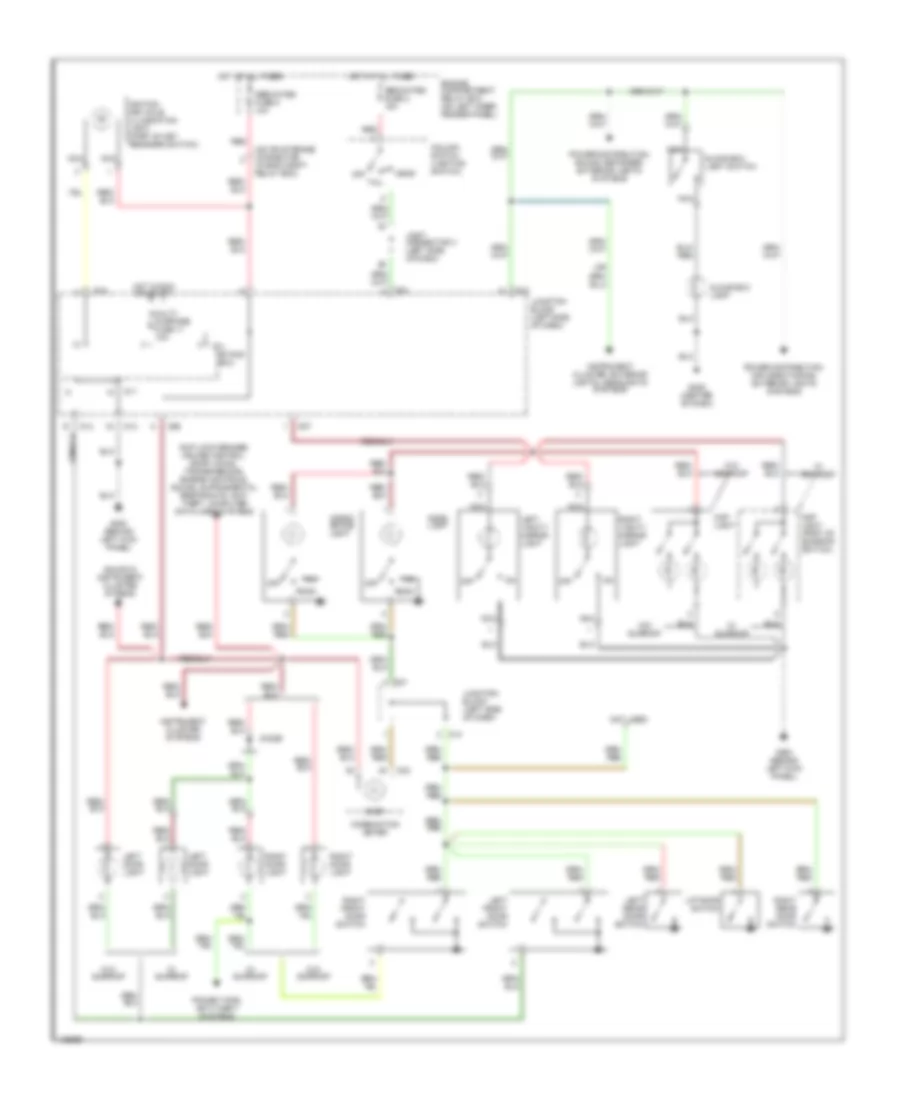 Courtesy Lamps Wiring Diagram, without Anti-theft for Mitsubishi Montero Sport Limited 2000