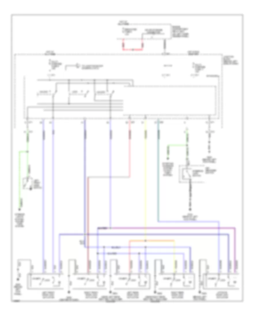 Power Door Lock Wiring Diagram with Keyless Entry 1 of 2 for Mitsubishi Montero Sport Limited 2000