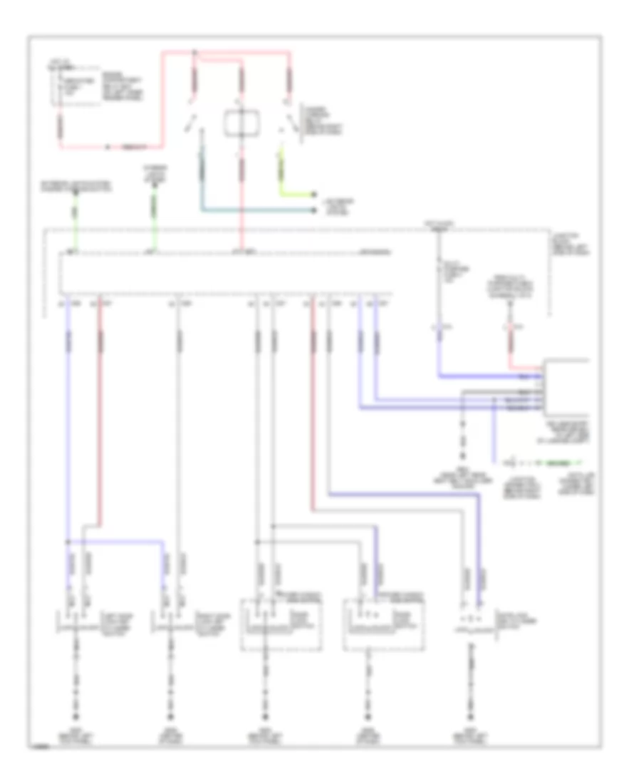 Power Door Lock Wiring Diagram, with Keyless Entry (2 of 2) for Mitsubishi Montero Sport Limited 2000