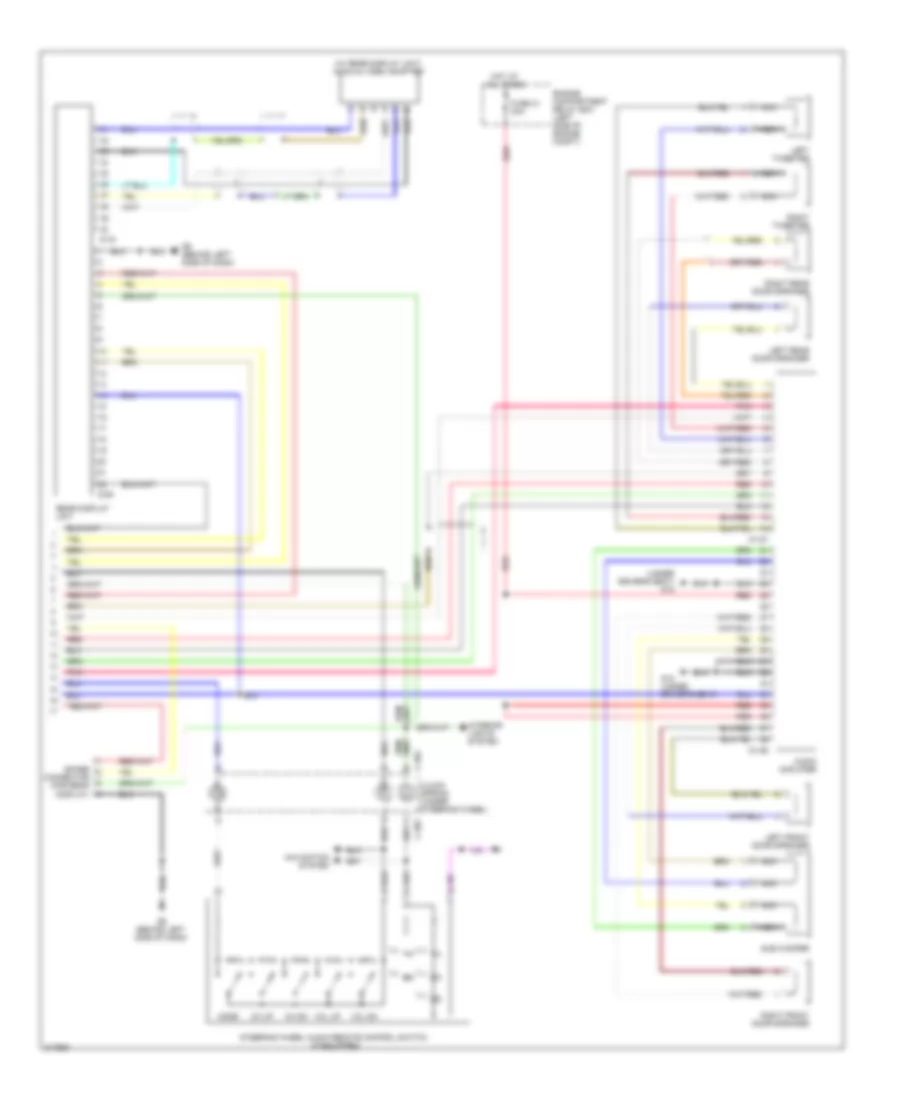 Radio Wiring Diagram without Multi Communication System with Amplifier 2 of 2 for Mitsubishi Outlander ES 2009