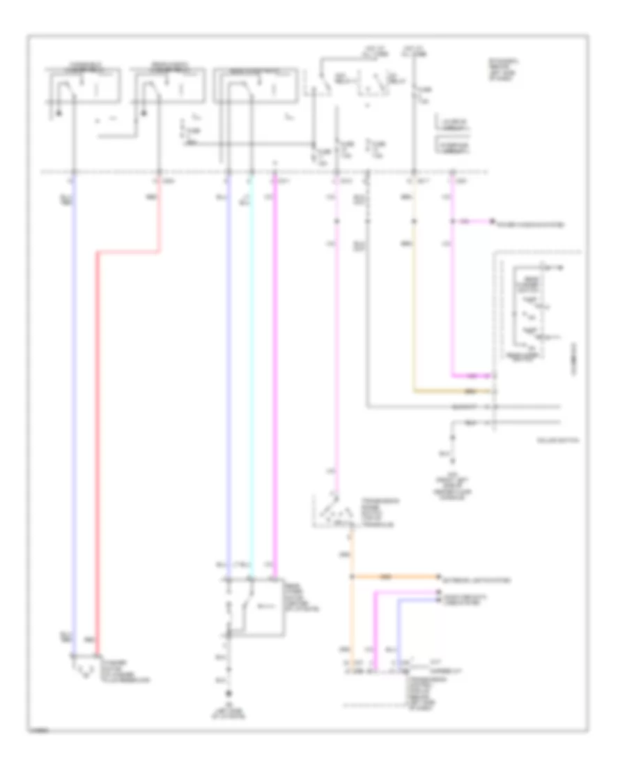 Электросхема заднего стеклоочистителя и омывателя стекла для Mitsubishi Outlander ES 2009