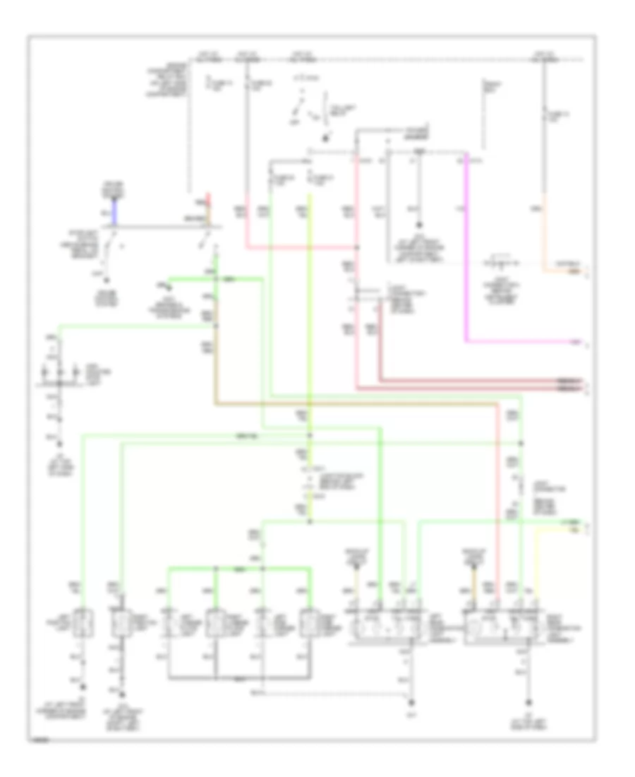 Exterior Lamps Wiring Diagram, Wagon (1 of 2) for Mitsubishi Lancer Evolution RS 2004