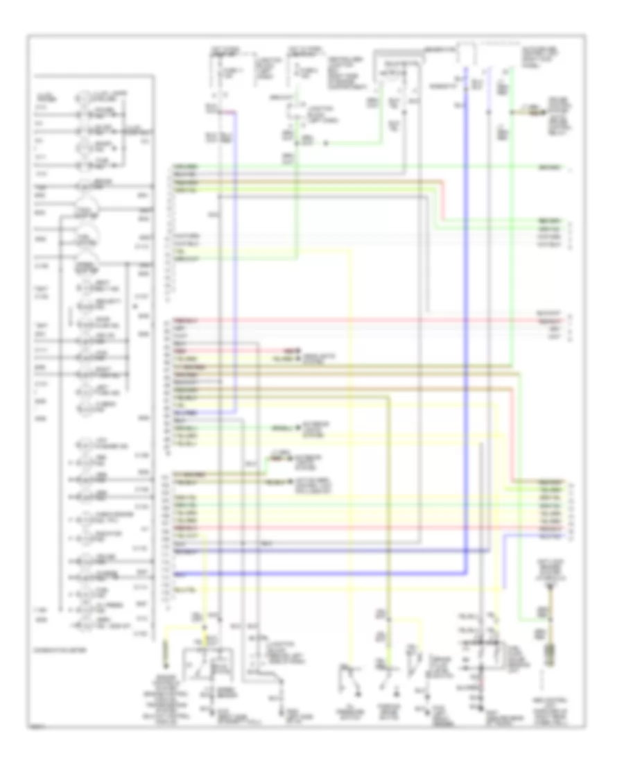 Instrument Cluster Wiring Diagram (1 of 2) for Mitsubishi 3000GT 1996